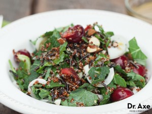 Quinoa Salad with Dark Cherries and Kale
